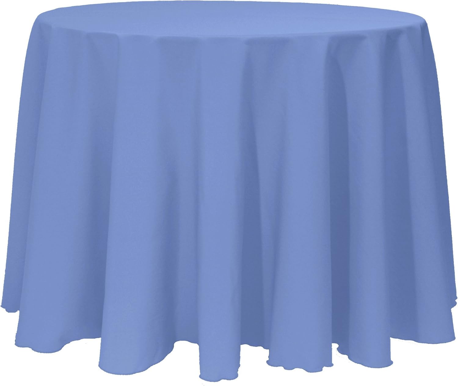 ULTIMATE TEXTILE Mantel redondo de lino de poliéster de 120 pulgadas, color azul lavanda