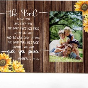 FONDCANYON The Lord Bless You and Keep You – Marco de fotos cristianas con números 624-26, versículo bíblico, regalos cristianos, regalos con FONDCANYON The Lord Bless You and Keep You – Marco de fotos cristianas con números 624-26, versículo bíblico, regalos cristianos, regalos con