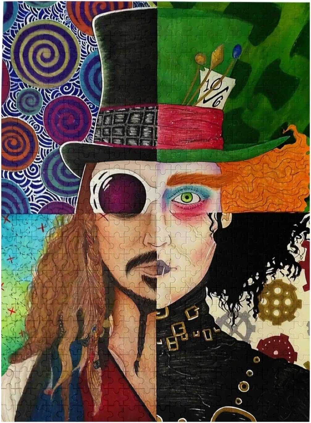 Rompecabezas de madera de 500 piezas, Johnny Depp, juego de juguetes para adultos y niños