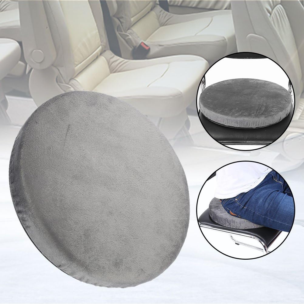 Diydeg Cojín de asiento giratorio antideslizante de rotación de 360 , almohadilla giratoria para silla, alivia el dolor, carga de 330.7 lbs,