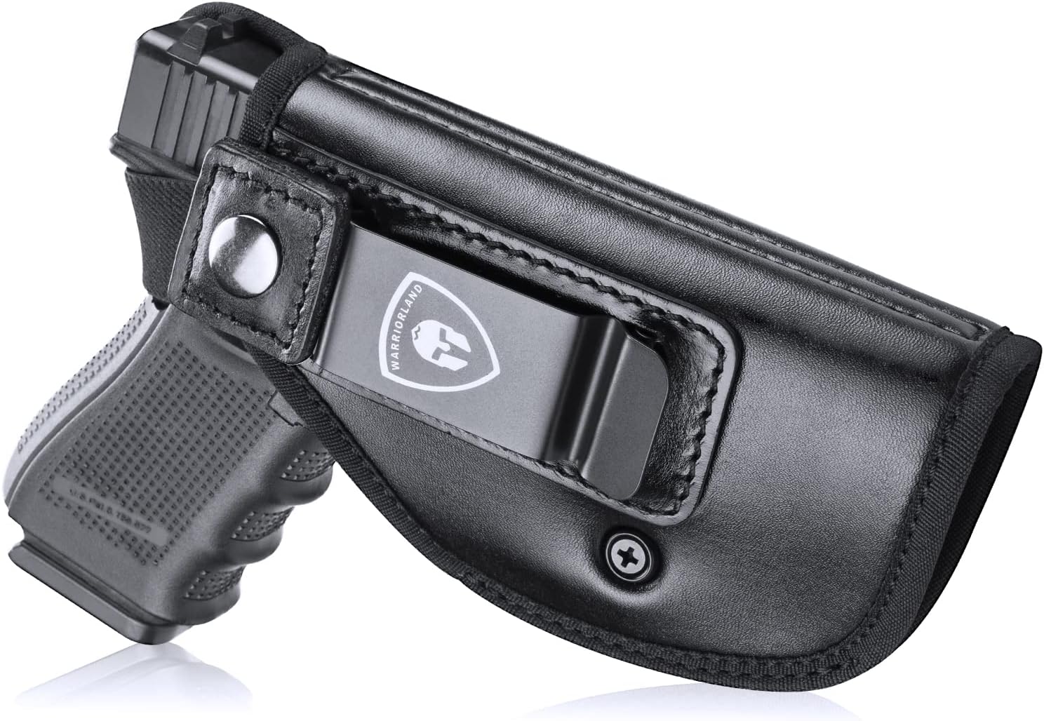 Funda universal de piel IWB ECO opcional tamaño completo  compacto – Pistolas subcompactas  tamaño de bolsillo, retención adjunta, clip de acero de