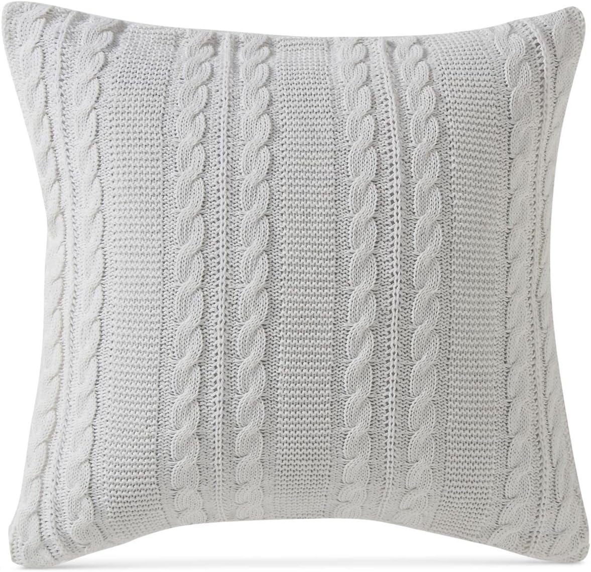 Home Dublin Pillow Glittery Seersucker Collection, almohada decorativa blanca