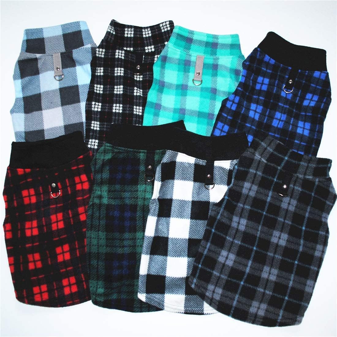 PIXRIY – Suéter para perro, suave chaleco de felpa con anillo para correa, chaqueta de invierno para perros pequeños, cachorros, gatos, Chihuahua,