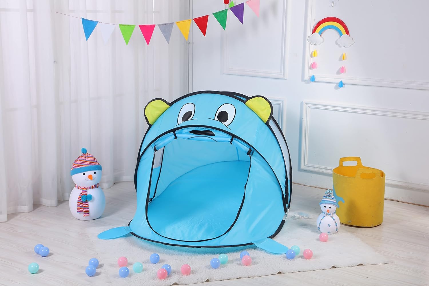 BAODIAN Tiendas de campaña para niños  Tienda de campaña plegable para niños y niñas  Gran casa de juegos plegable diversión para interiores y