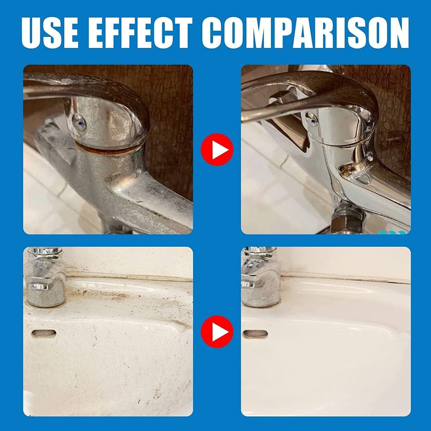 KCRPM Limpiador descalcificador de baño, limpiador de manchas difíciles, potente agente de limpieza descalcificador para bañera, inodoro, baño,