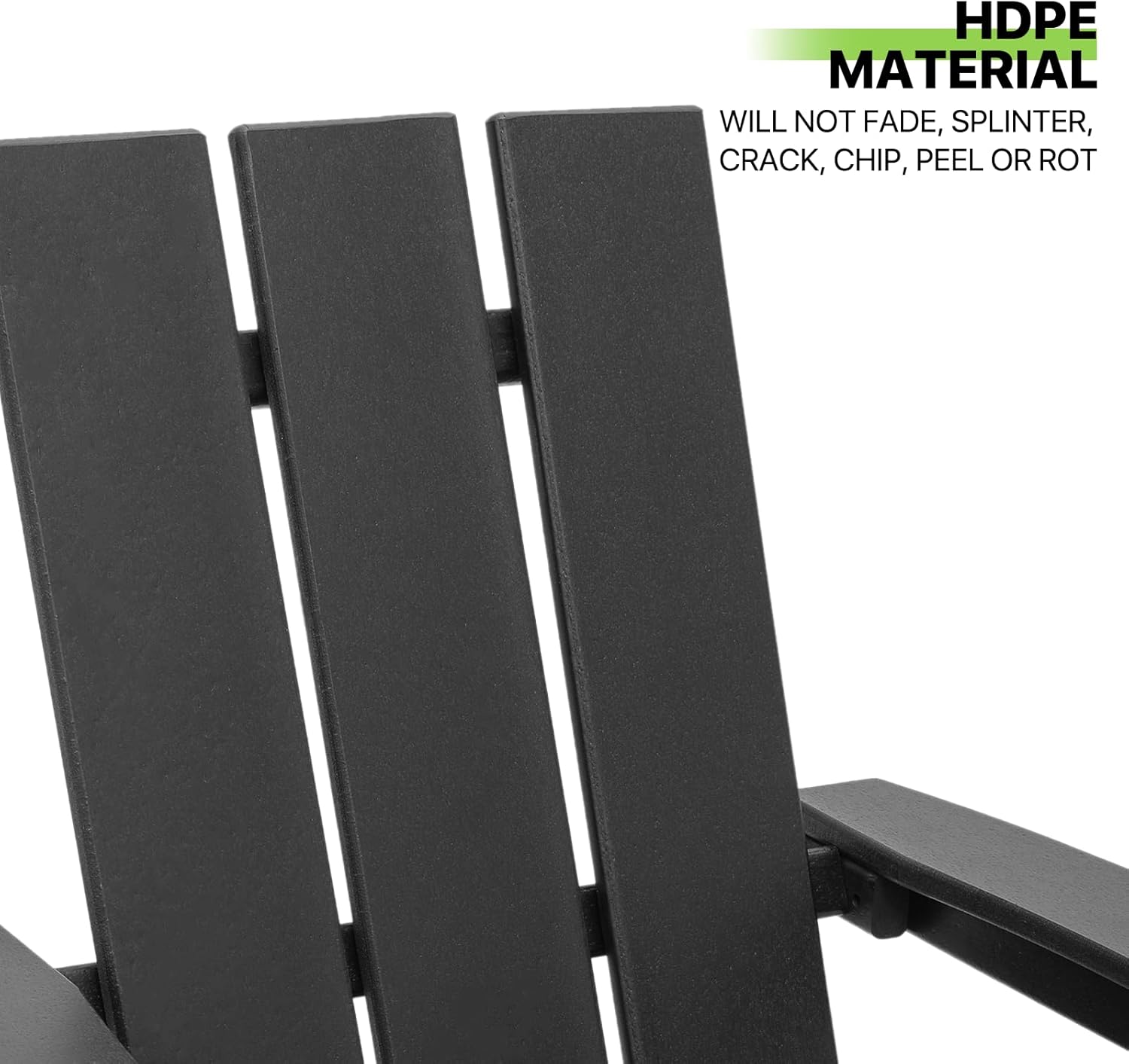 Magshion Juego de 2 sillas Adirondack para exteriores, sillas de plástico para patio, césped, jardín, sillas resistentes a la intemperie, capacidad