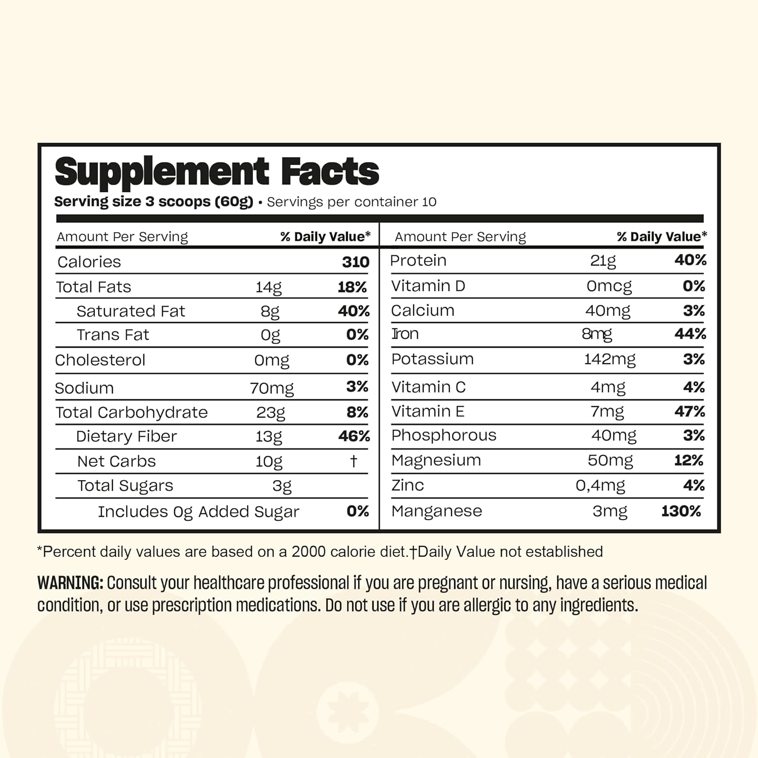 Reemplazo de comida vegana  12 superalimentos amazónicos, fibra y proteína en polvo completo a base de plantas  Bajo en carbohidratos, sin OMG, sin