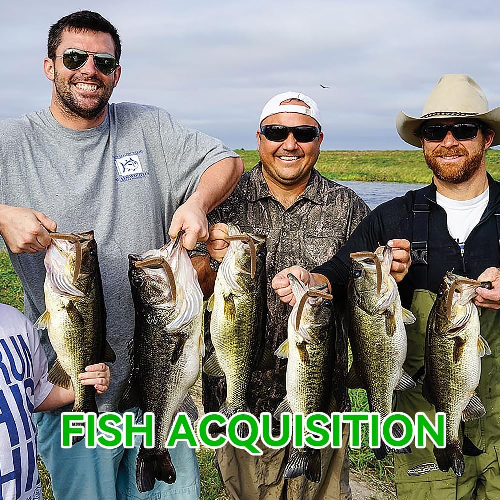 FONMANG – 80 gusanos locos para pesca de lubina con 30 juntas tóricas, gusanos de plástico suave, kit de señuelo de pesca Senko, 4 pulgadas y 5