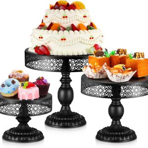 3 soportes de metal para tartas de 8, 10, 12 pulgadas, soporte redondo para tartas, juego de mesa de postre, decoración de mesa de pasteles, soporte 3 soportes de metal para tartas de 8, 10, 12 pulgadas, soporte redondo para tartas, juego de mesa de postre, decoración de mesa de pasteles, soporte