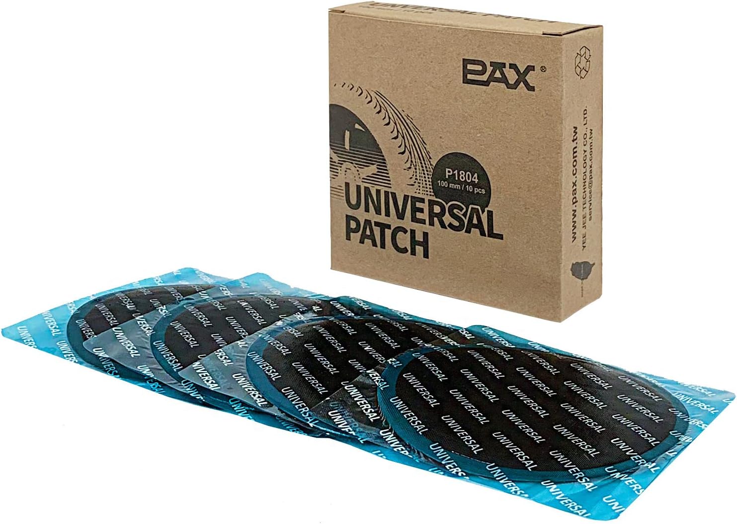 PAX 10 parches de reparación universales redondos de 3.937 in para tubos y neumáticos, para neumáticos radiales y sesgados, motocicleta, automóvil,