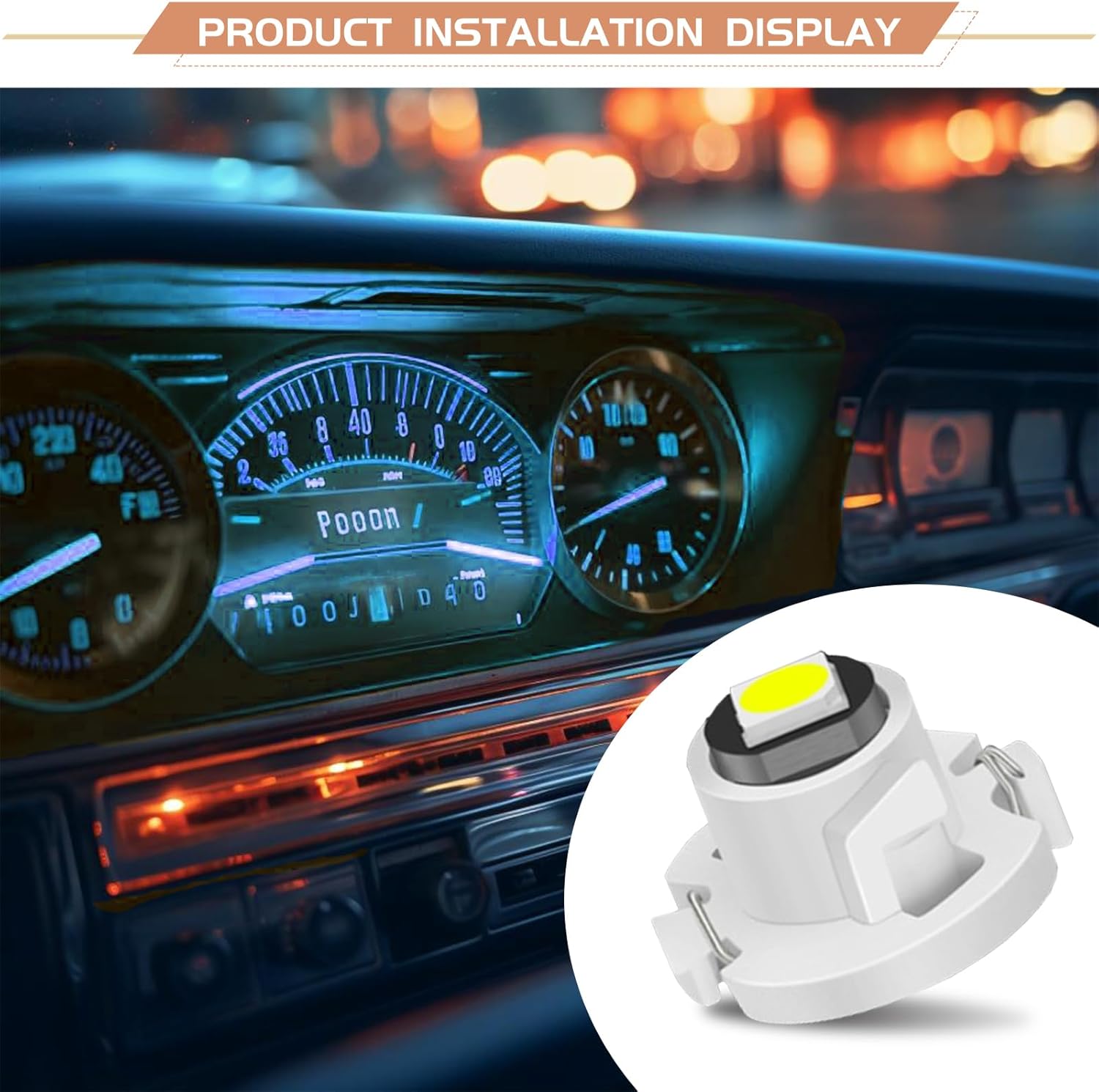 yvshy 10 lámparas de escritorio T4.2 para instrumentos de automóvil, carcasa ABS 3030 de 12 V, estructura sin filamento, luz indicadora ultra