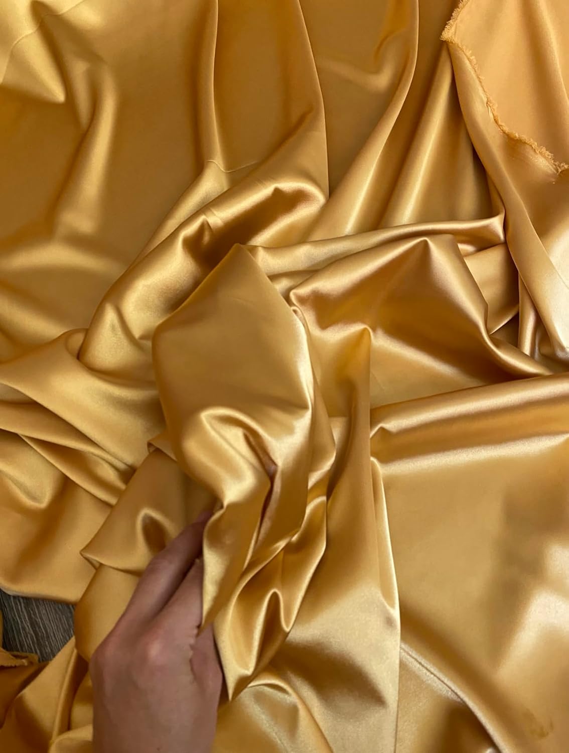 Yard – Tela de satén sedosa elástica de alta calidad, tela para vestidos y faldas, suave como la seda, brillo metálico, ideal para bodas y diseño de