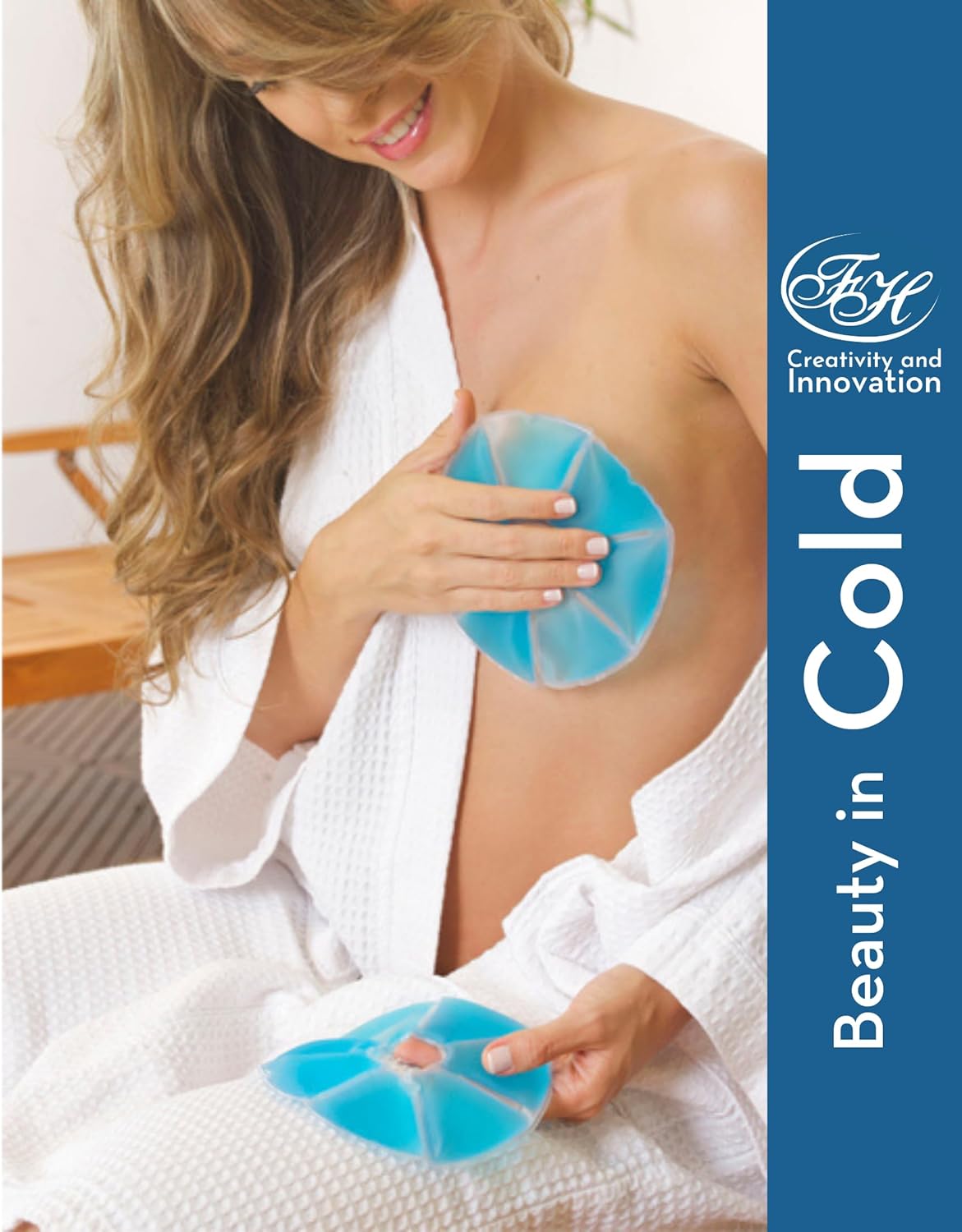 FH Industries – Bolsas de hielo redondas de gel, reutilizables, alivio calmante para lactancia materna, posparto, lesiones, terapia de calor o frío,