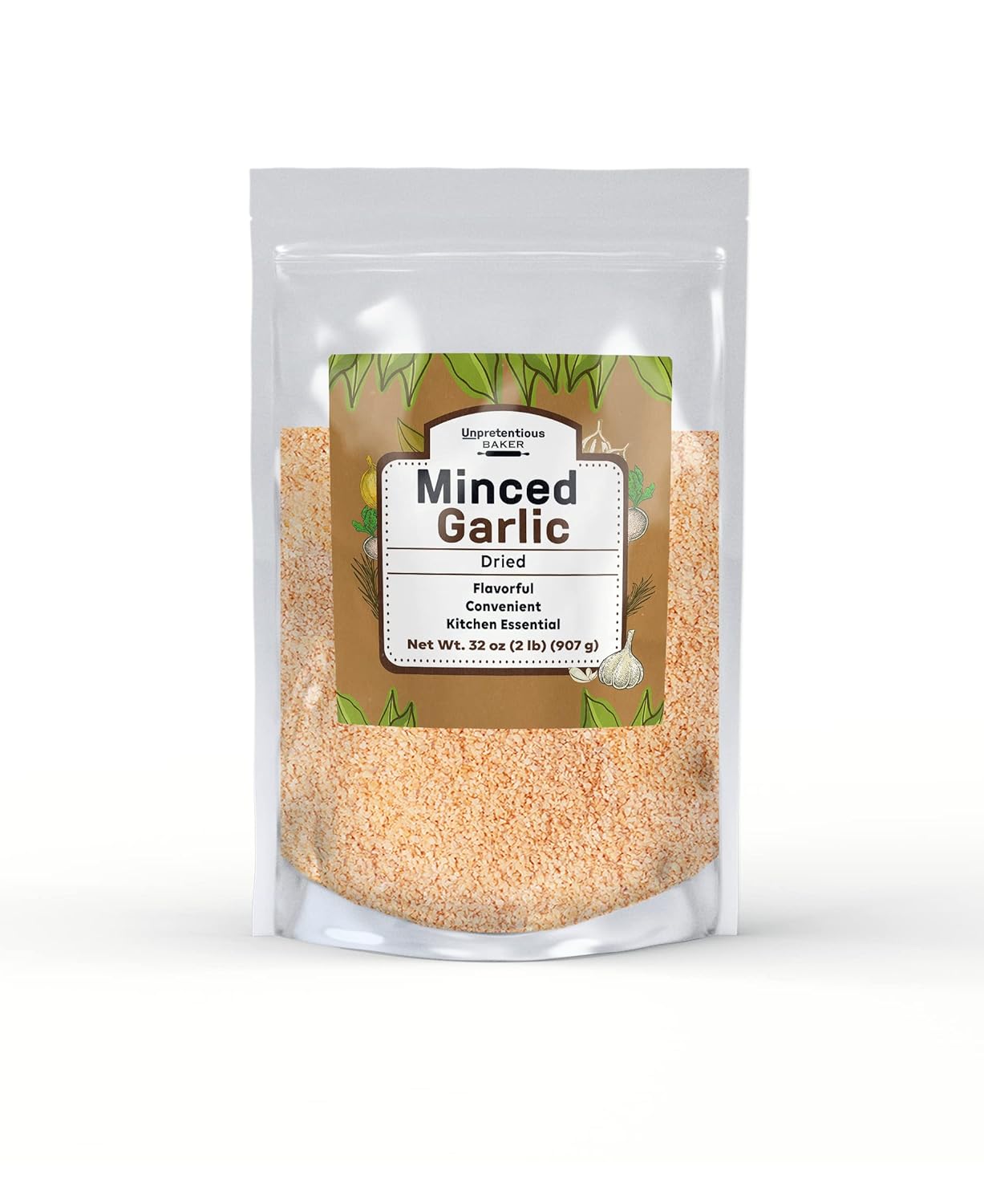 Unpretentious Ajo seco picado, 2 libras, esencial de cocina, condimento versátil
