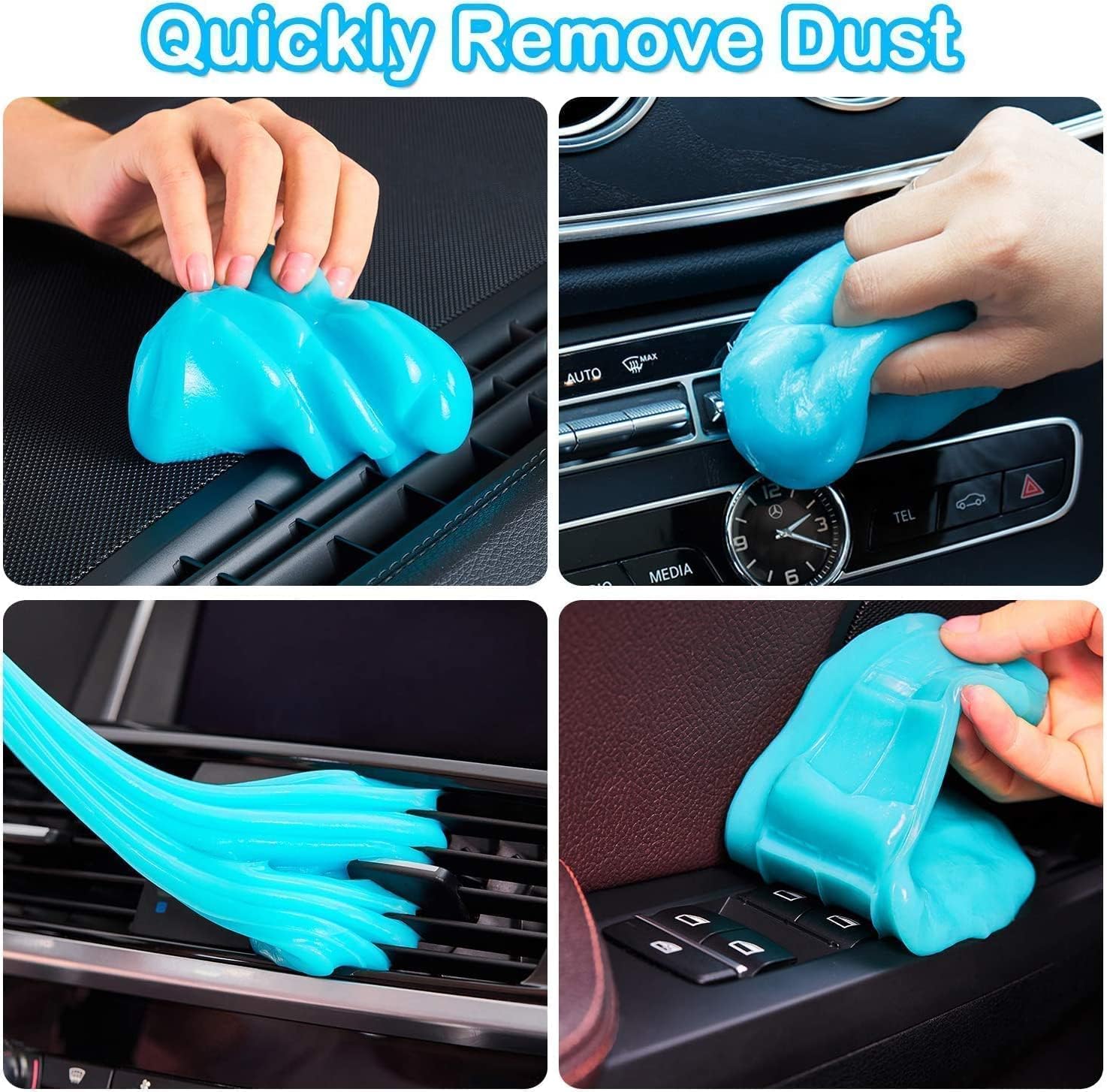 Paquete de 3 Masilla de gel de limpieza para coche, masilla limpiadora de coche, herramientas automáticas, limpiador de interior de coche, limpiador