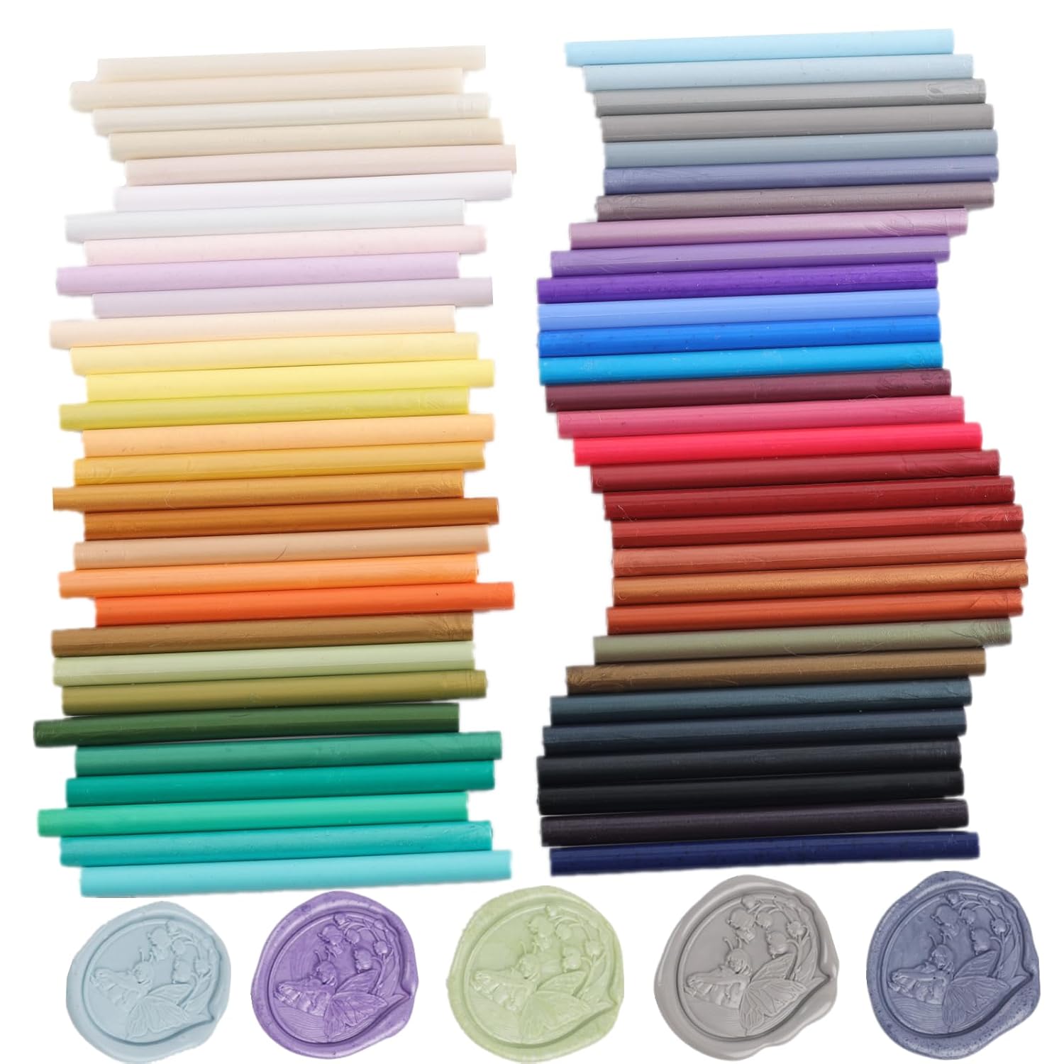 10 varillas de cera para pistola de pegamento, sello de cera, fácil de derretir para pistola de pegamento de 0.43 pulgadas (10, azul caracol)