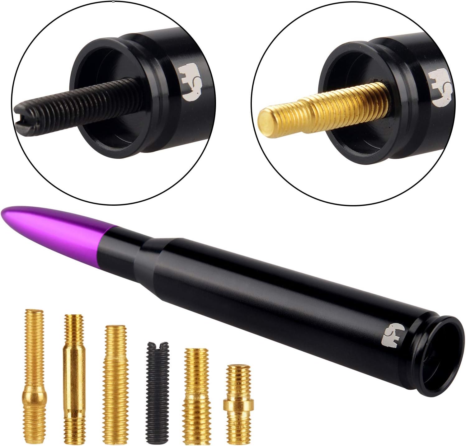 Antena estilo bala, compatible con Dodge RAM (RAM 1500, RAM 2500 o RAM 3500 1994-2023) y Ford Serie F (F-150 F-250 F-350 Super Duty Ford Raptor