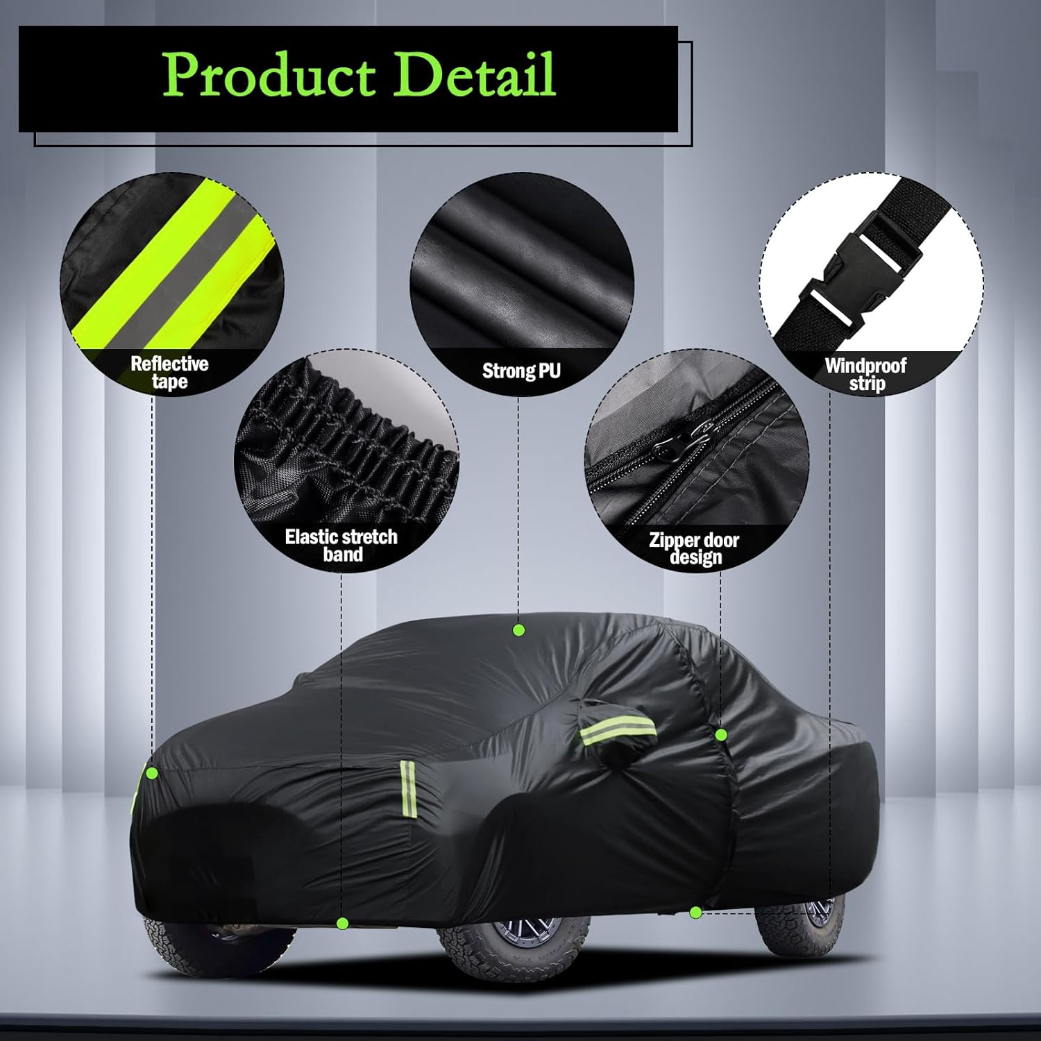 Migaven – Funda impermeable para camión para todo tipo de clima, ajuste personalizado para Ford F150 Chevy Silverado 1500, cubiertas de camioneta