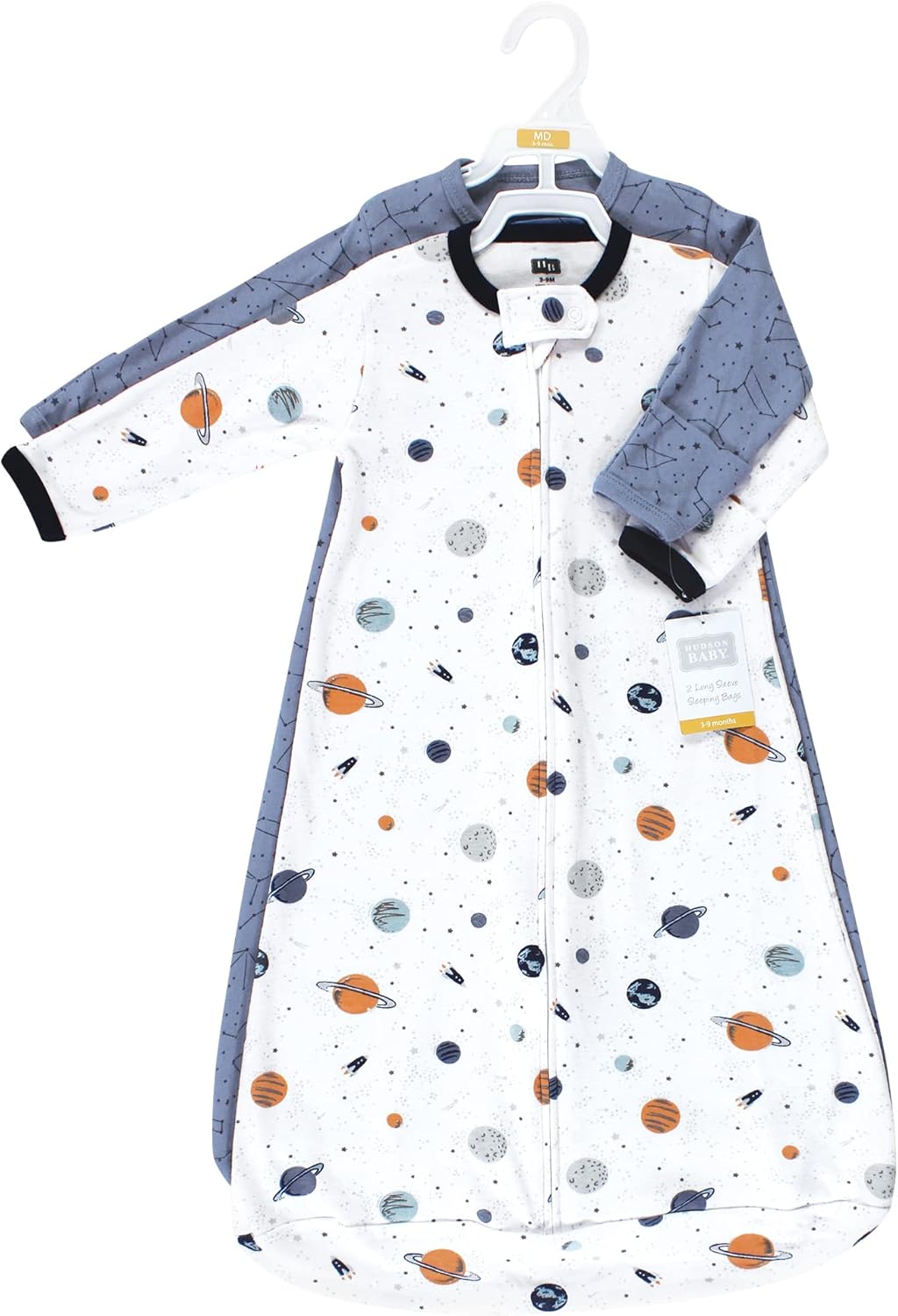 Hudson Baby Saco de dormir unisex de algodón de manga larga, saco de dormir, manta