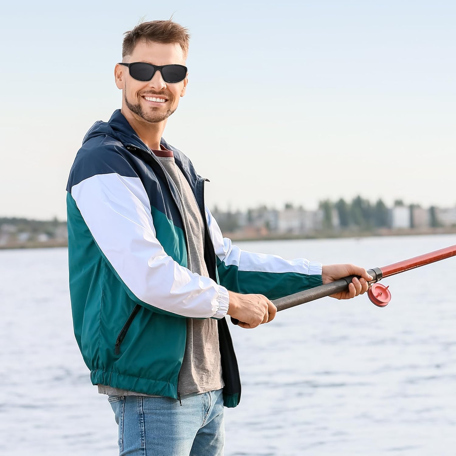 Gafas de sol polarizadas para hombre, gafas de sol de pesca, gafas de sol con protección UV, gafas de sol para conducir ciclismo
