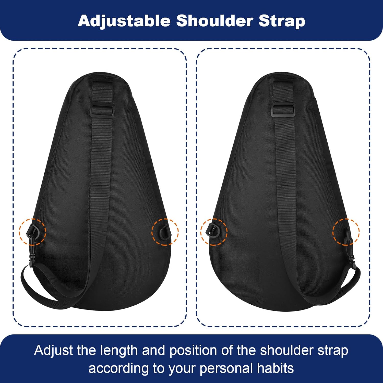 Cosmos Padel Racket Bag Pickleball Paddle Sling Backpack Padel Racquet Storage Bag, Padel (Paddel Tennis) Equipment Carrying Bag with Mesh Pocket