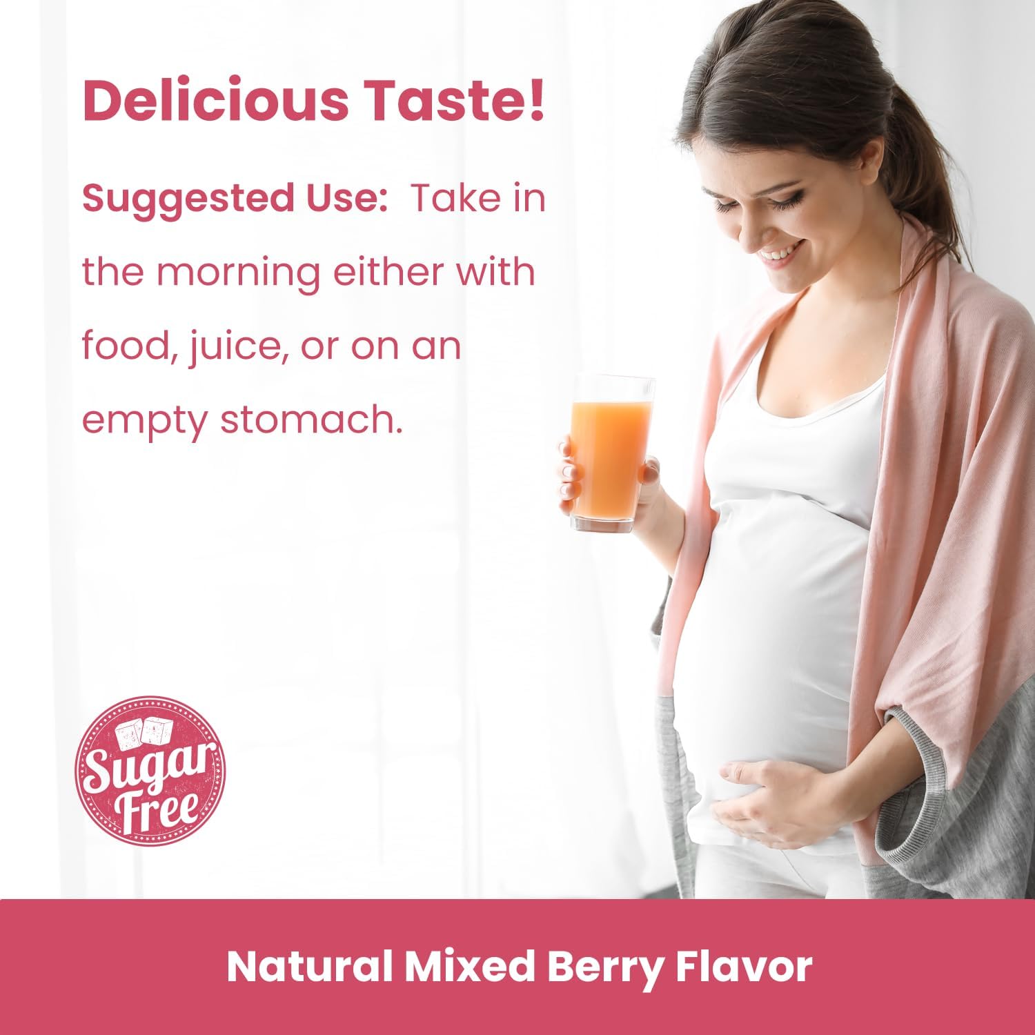 Multivitamínico prenatal y posnatal para mujeres  Vitaminas prenatales líquidas sin azúcar para mujeres con folato, colina y frutas orgánicas para