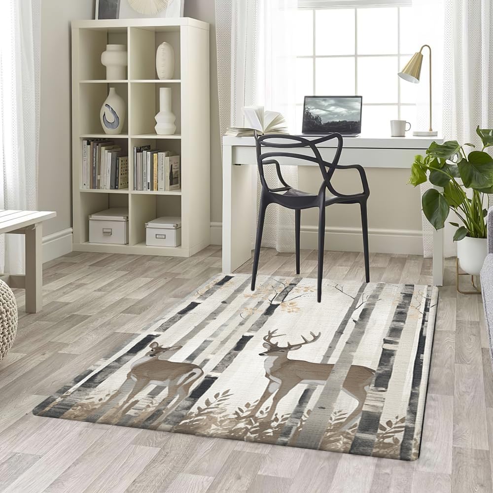 Alfombra con estampado de camuflaje de ciervos de animales, alfombra de ciervo para sala de estar, alfombra de ciervo para dormitorio, alfombra de