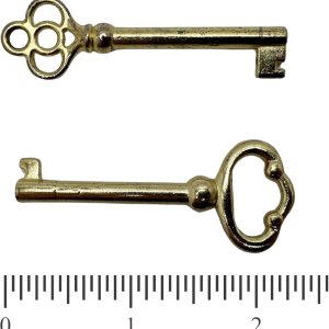 Llaves de esqueleto de latón reemplazo universal de llave de barril para muebles y cerraduras vintage  Juego de 2 (latón) Llaves de esqueleto de latón reemplazo universal de llave de barril para muebles y cerraduras vintage  Juego de 2 (latón)