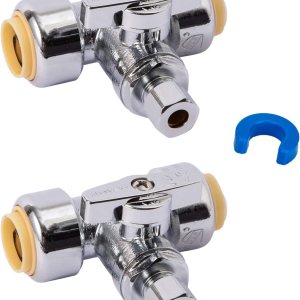SUNGATOR Válvula de parada en T de servicio, 12 pulgada Ptc x 12 pulgada Ptc x compresión de 14 de pulgada, sin plomo, válvula de agua de ajuste a SUNGATOR Válvula de parada en T de servicio, 12 pulgada Ptc x 12 pulgada Ptc x compresión de 14 de pulgada, sin plomo, válvula de agua de ajuste a