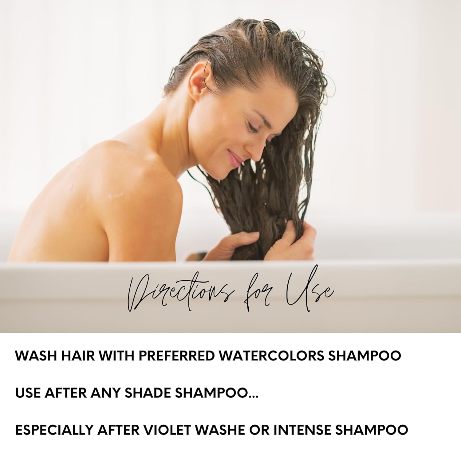 Watercolors Champú sin sulfato que deposita el color, mantiene y mejora el color del cabello, colorantes de agua para el mantenimiento del tinte