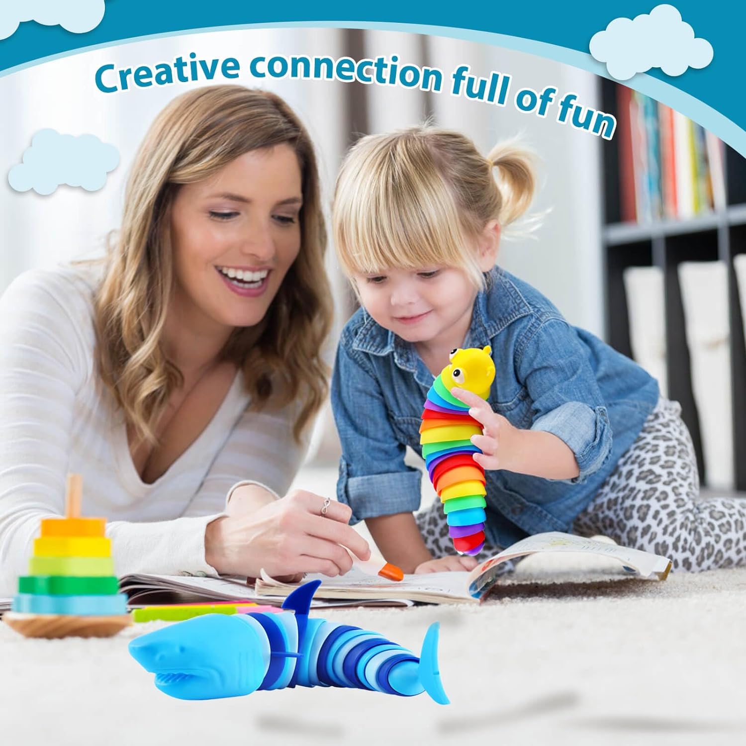 Juguetes sensoriales para ansiedad de babosas, juguete sensorial para niños pequeños, juguete para aliviar el estrés, TDAH y autismo, idea de regalo