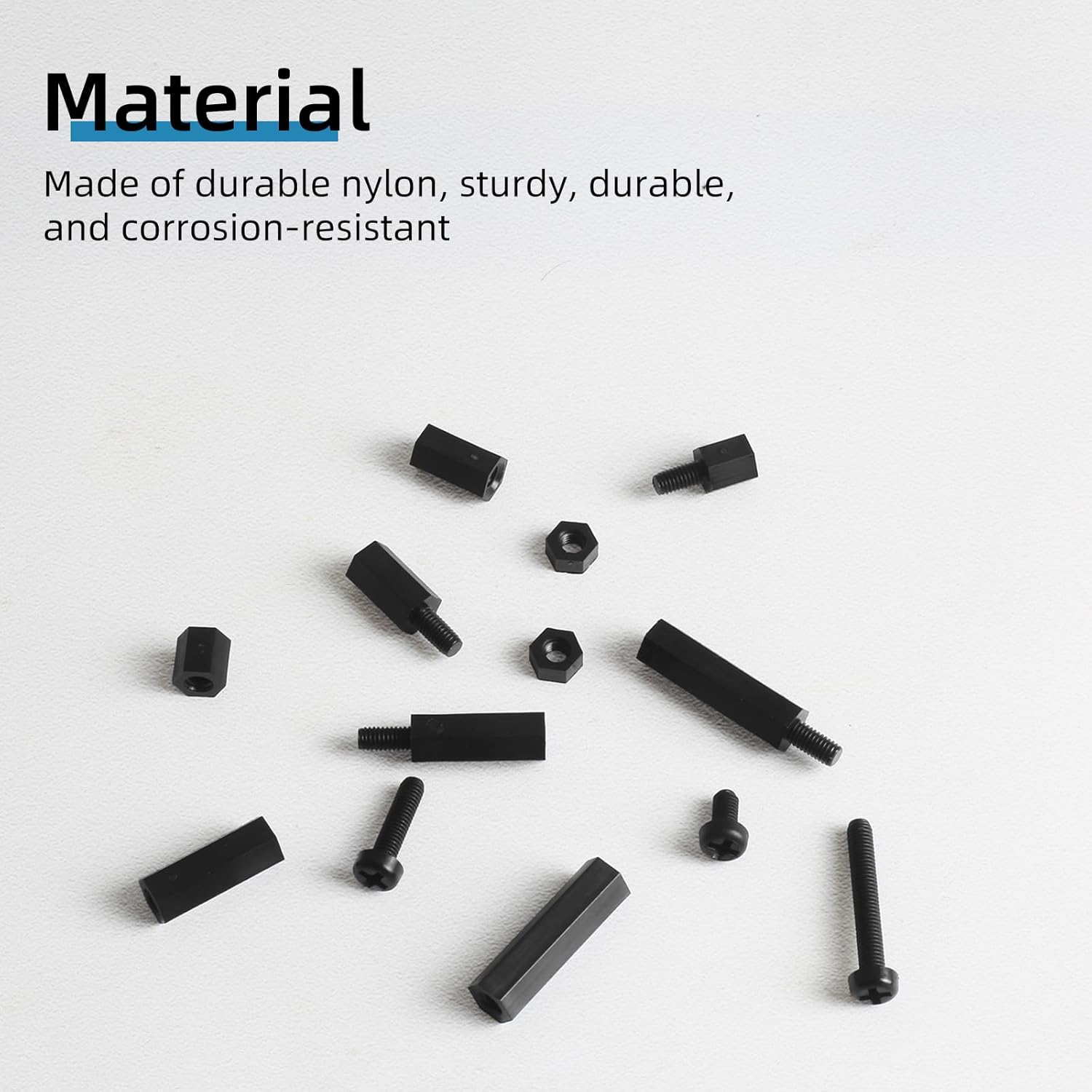 600 piezas M3 macho hembra de nailon hexagonal, separadores de tornillos, tuercas y tornillos, kit surtido de tornillos, pilar roscado para placa de