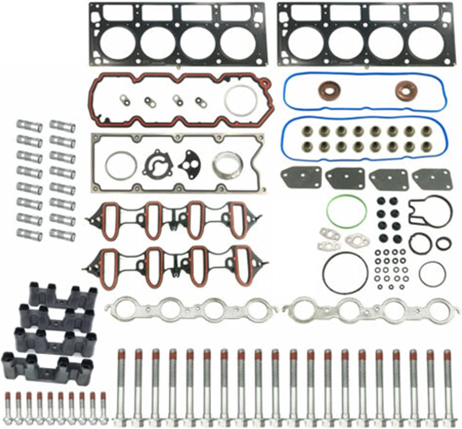 Fetcoi Kit de repuesto para elevador, juego de juntas de cabeza de elevador, pernos de cabeza elevadores, guías, para GM 5.3 AFM