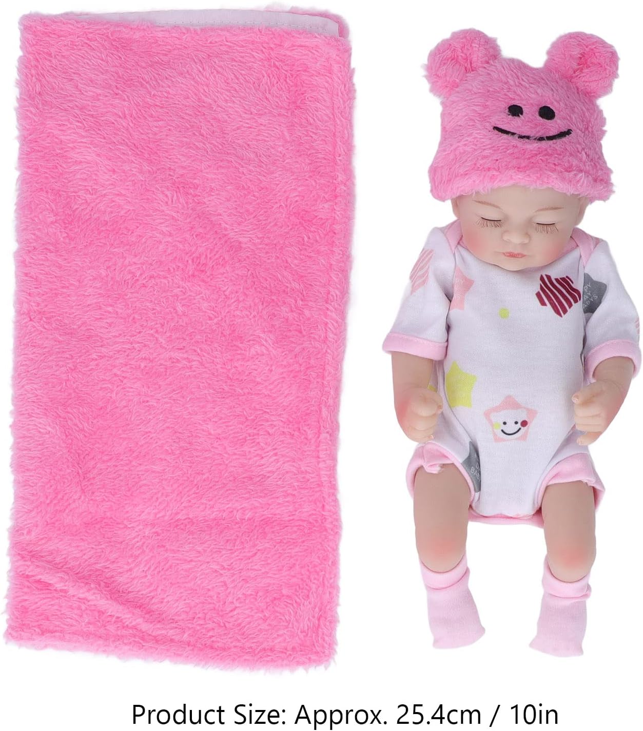 LiebeWH Juego de muñecas de bebé recién nacido de 10 pulgadas, muñecas de bebé recién nacidas lavables emulacionales suaves para dormir, juguetes