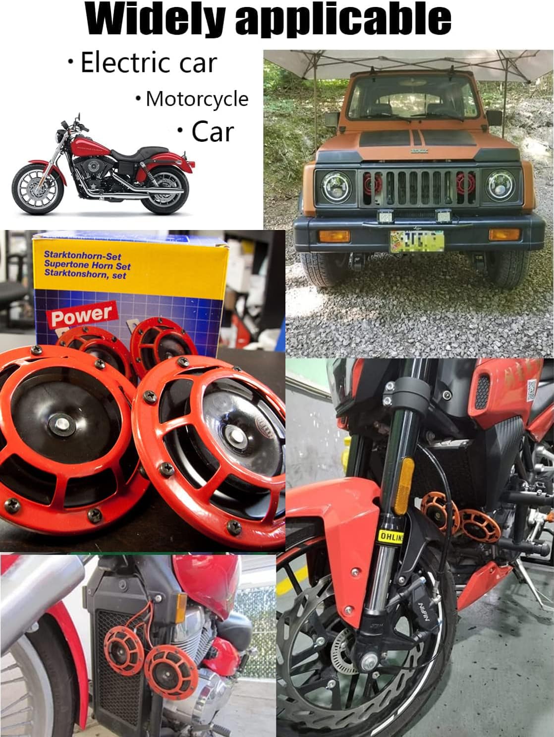 Bocina de auto de 12 V de doble tono para camiones impreza wrx, caracoles eléctricos para automóviles, motocicletas Subaru, piezas electrónicas