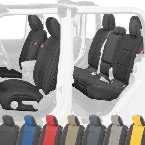 Diver Down Juego de fundas de asiento de neopreno para Jeep Gladiator JT 2020-2022, juego de asiento delantero y trasero, fundas de asiento Diver Down Juego de fundas de asiento de neopreno para Jeep Gladiator JT 2020-2022, juego de asiento delantero y trasero, fundas de asiento
