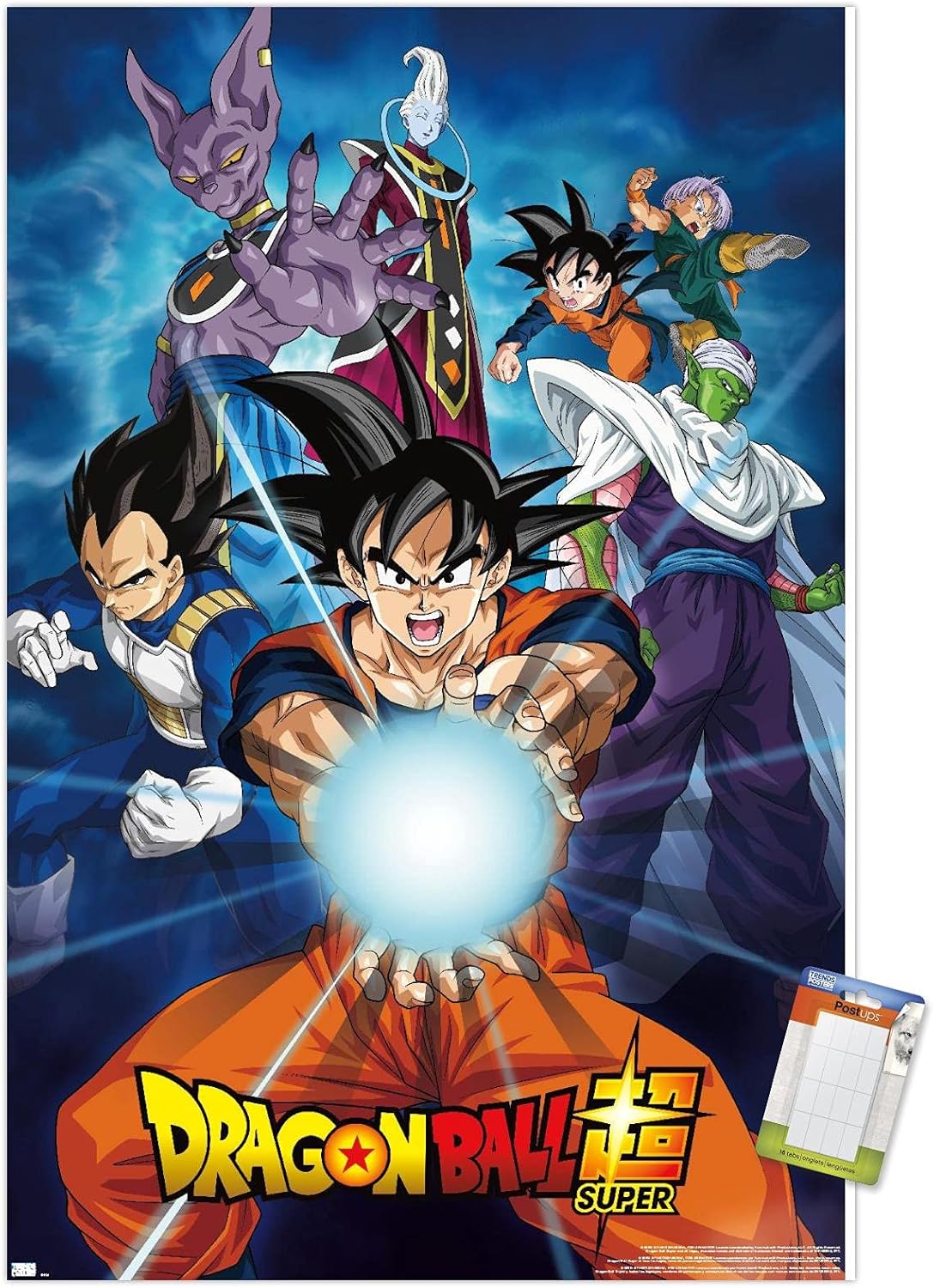 Trends International Dragon Ball Super – Póster de pared de grupos, 22.375 x 34 pulgadas, paquete de póster y montaje