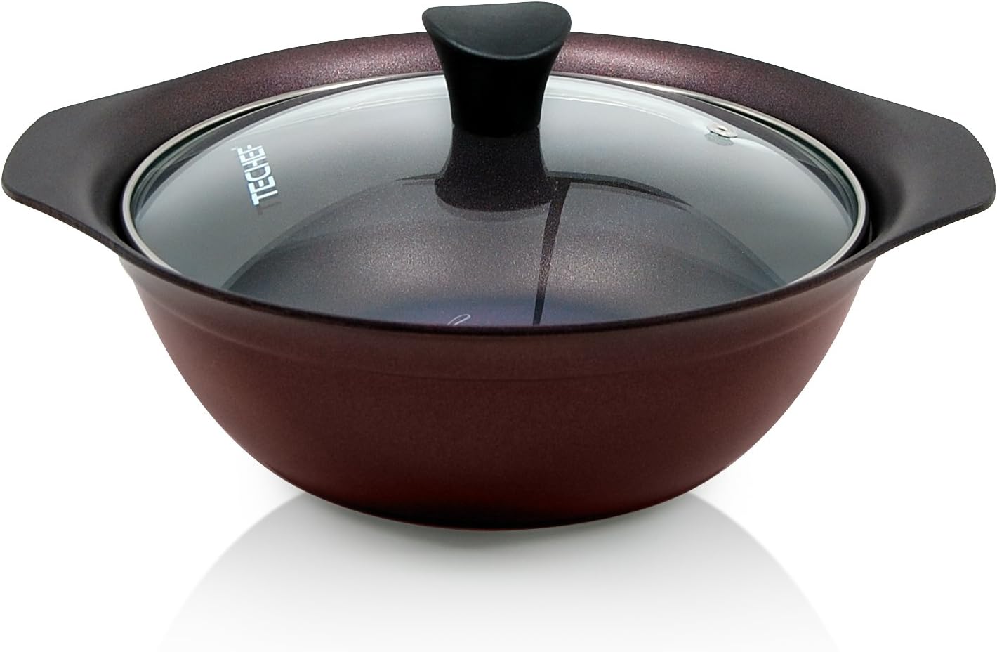 TECHEF – Colección Art Pan, Olla de sopa con tapa de cristal, fabricada en Corea (2 cuartos de galón)
