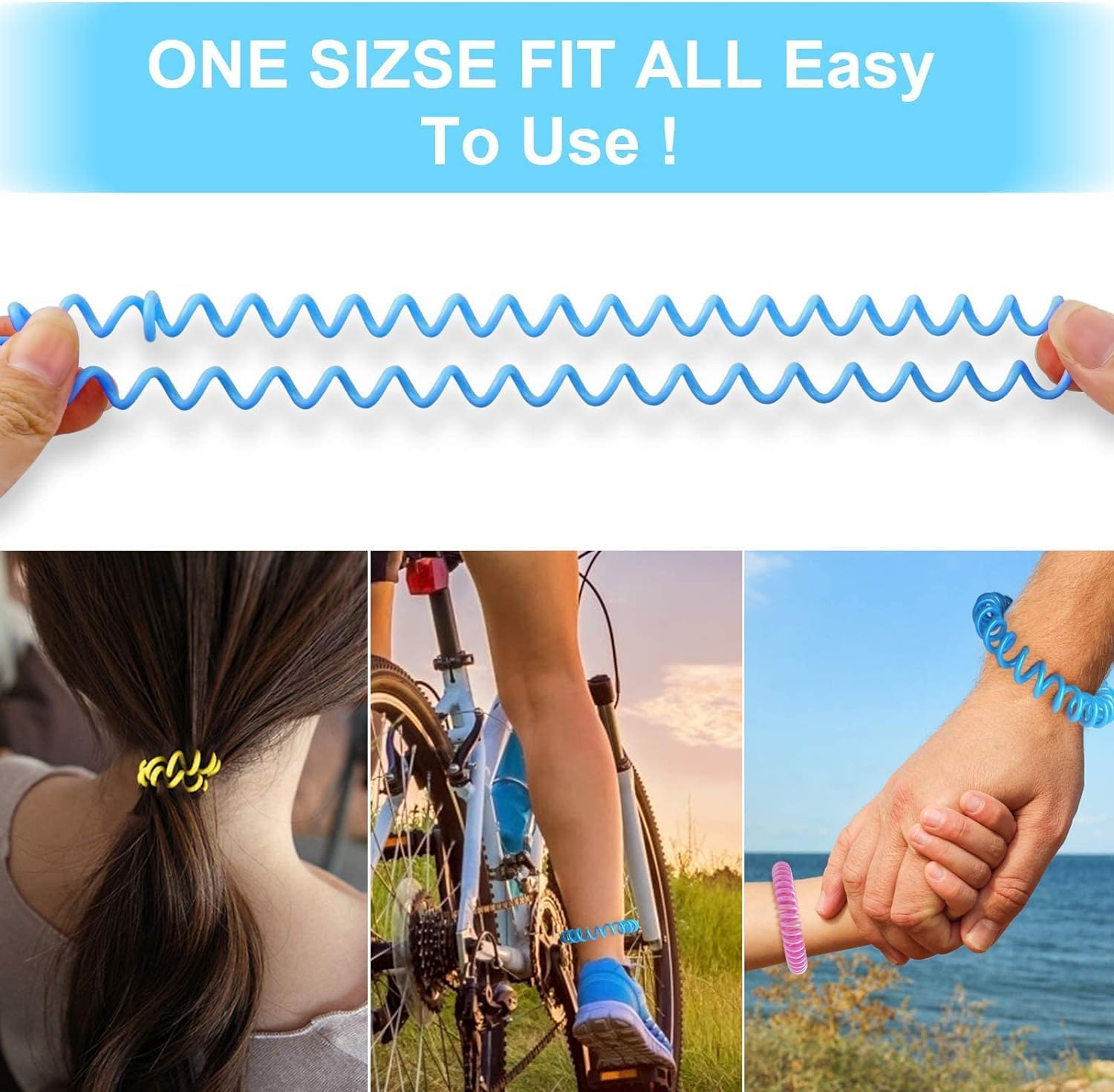Paquete de 24 pulseras de mosquitos, pulseras de mosquitos al aire libre para adultos y niños, bandas impermeables envueltas individualmente sin DEET