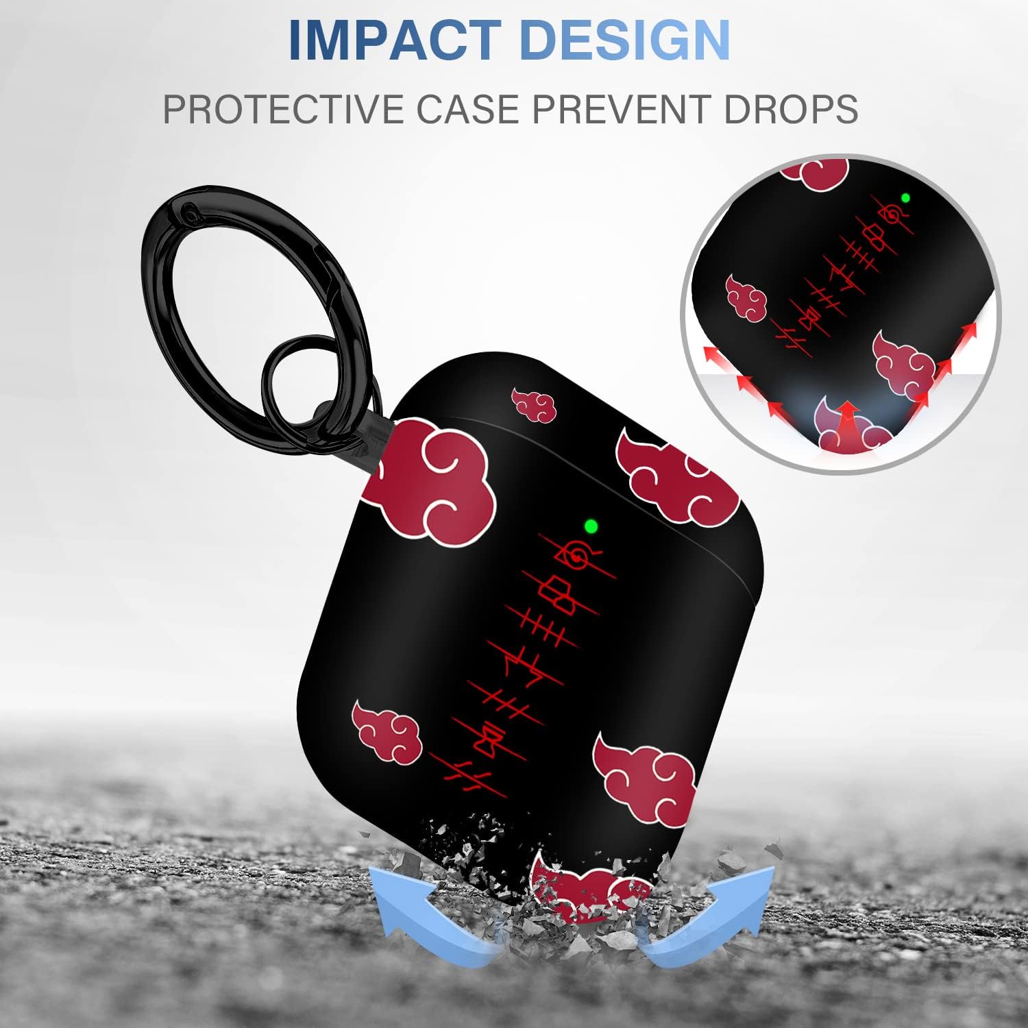 Maxjoy Funda para Airpods, diseño de dibujos animados de anime para Airpods de 1 y 2 generación, funda para Air Pods para hombres, niños y niñas,