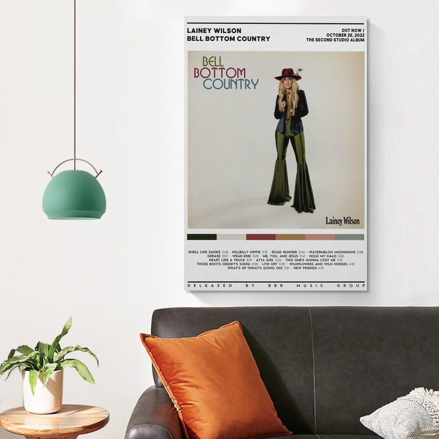 Lainey Wilson – Póster de lienzo con parte inferior de campana, pintura artística decorativa para pared, sala de estar, dormitorio, decoración,