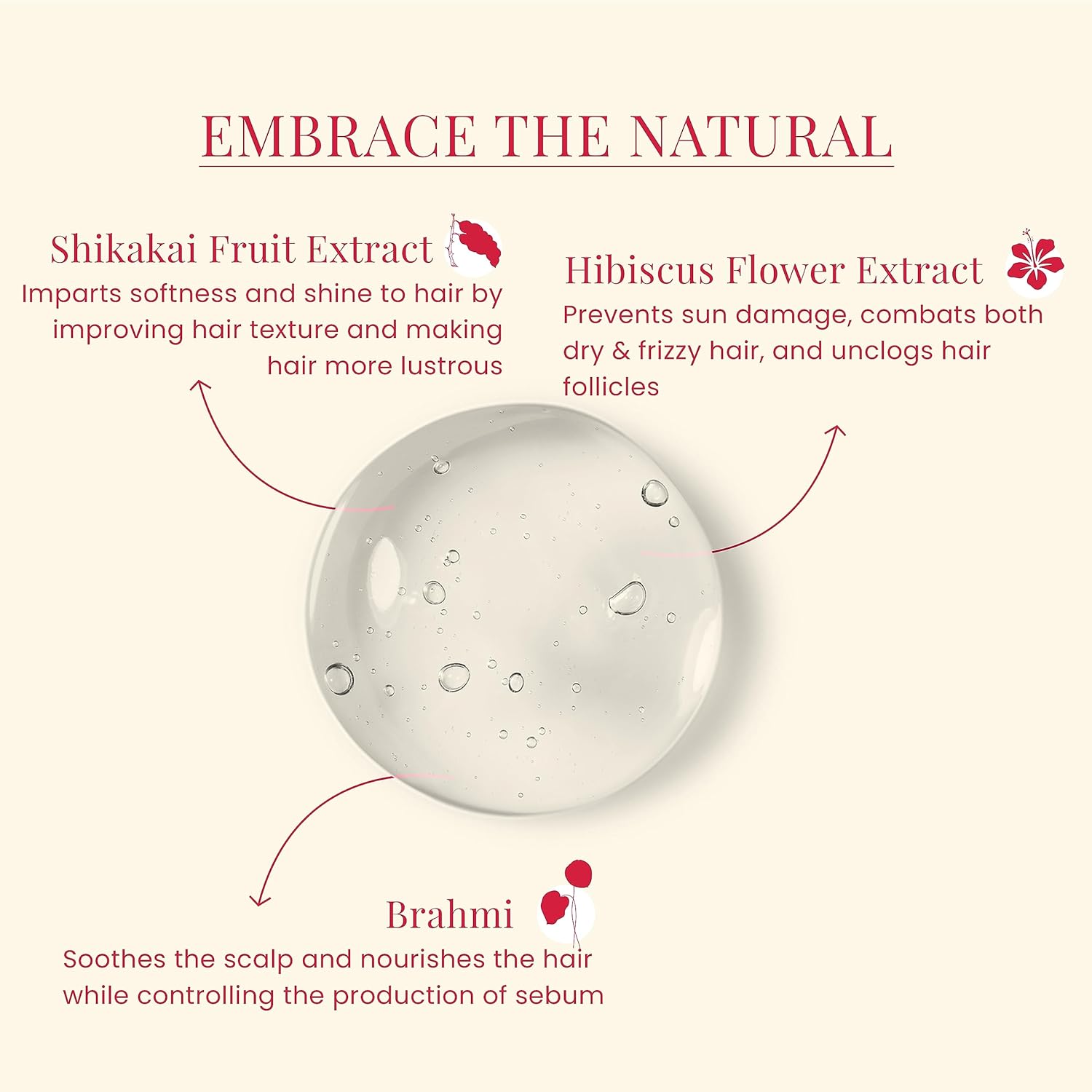 Champú hidratante ayurvédico  Ayuda a fortalecer los folículos capilares, hidratantes y nutritivos  Con extracto de Brahmi, fruta Shikakai y flor de