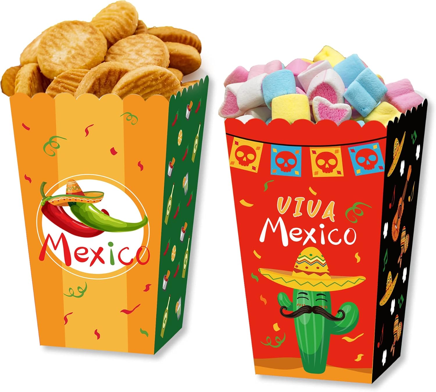 Paquete de 24 cajas de golosinas de palomitas de maíz de México, bandeja de galletas de palomitas de maíz, bolsas de dulces, suministros para