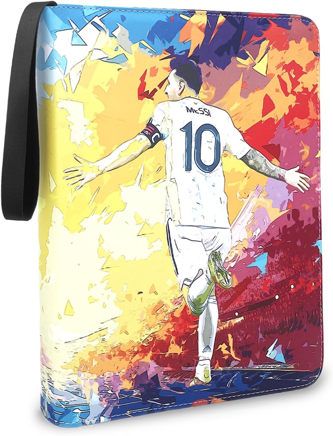 Carpeta de tarjetas coleccionables para 900 tarjetas, carpeta de tarjetas de estrella de fútbol con 50 fundas extraíbles, bolsillos de cubierta de