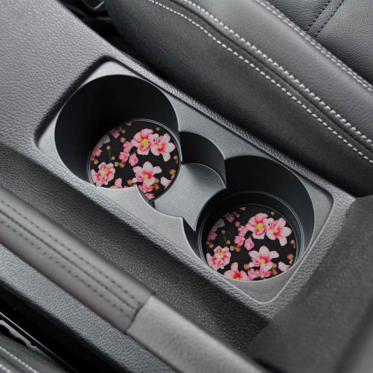 AUCELI Paquete de 2 posavasos para automóvil, portavasos universales para vehículos, 2.75 pulgadas, antideslizantes, a prueba de golpes, almohadilla