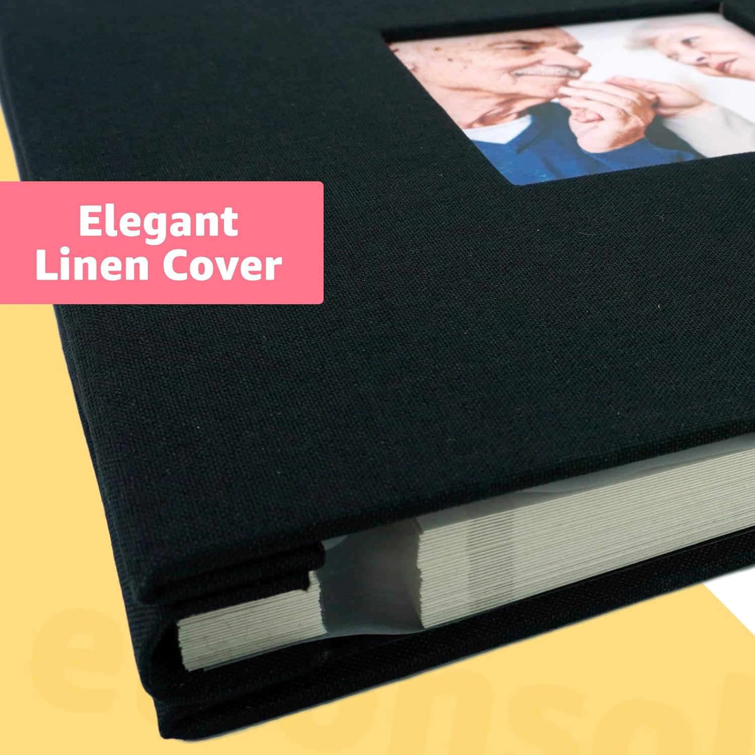 Álbum de fotos autoadhesivo con ventana de visualización de imágenes, álbum de recortes de bricolaje para imagen de 4 x 6, 5 x 7, 8 x 10, 40 páginas
