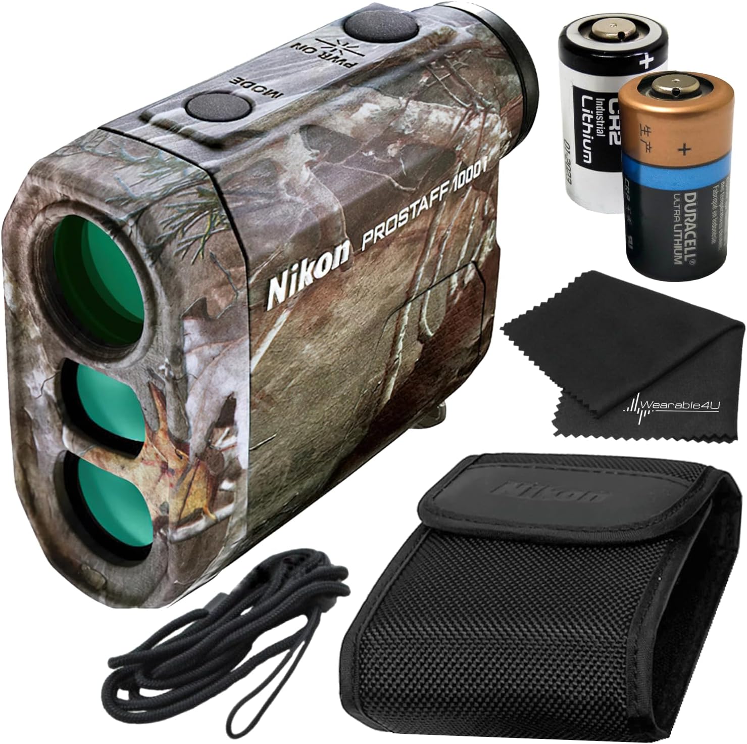 Nikon Telémetro láser PROSTAFF 1000i TrueTimber Kanati – Camo con paquete Wearable4U