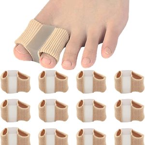 12 paquetes de separadores de dedos de gel para dedos superpuestos, espaciadores de dedos para juanetes para mujeres y hombres, 2 bucles corrector 12 paquetes de separadores de dedos de gel para dedos superpuestos, espaciadores de dedos para juanetes para mujeres y hombres, 2 bucles corrector