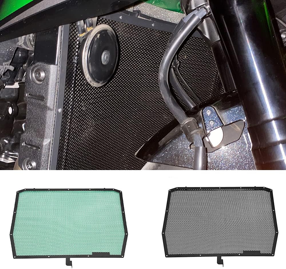 Protector de radiador de motocicleta compatible con Kawasaki ZH2 H2-SX H2R (negro)