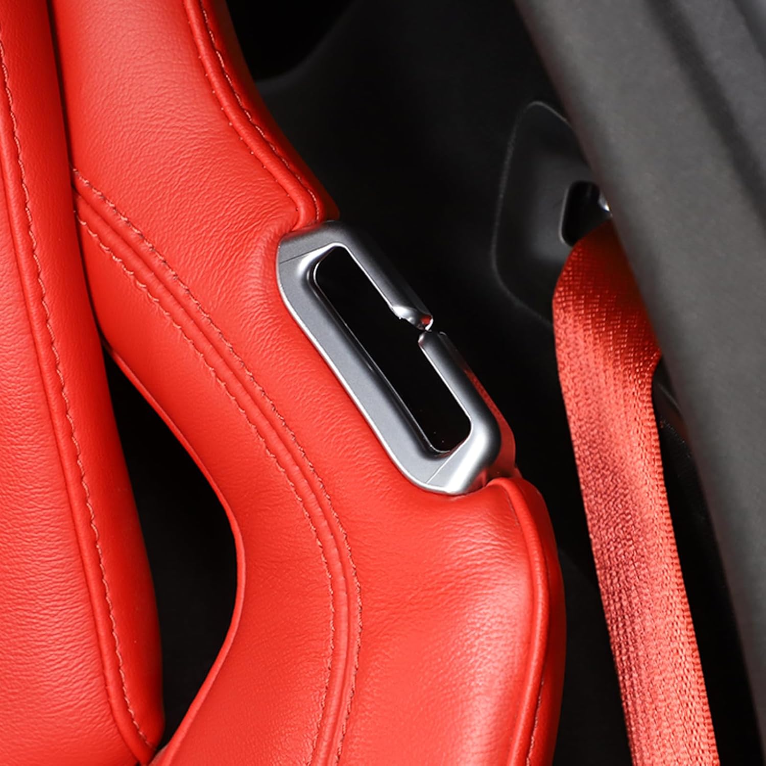 1 par de trabillas de repuesto para cinturón de seguridad compatibles con Chevrolet Corvette C8 2020-2023, guía de cinturón de seguridad